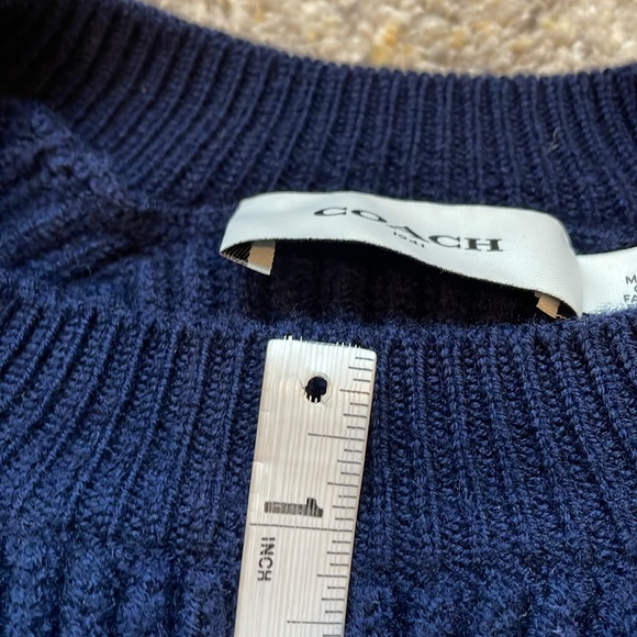 Coach Men’s 100% Wool Ribbed Sweater - Picture 10 of 14